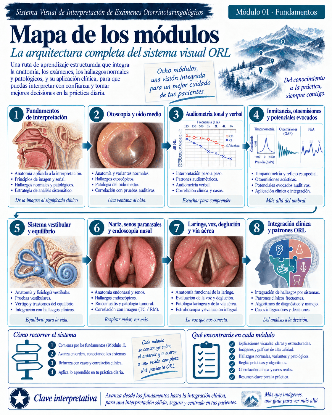 Muestra ilustrada del atlas médico ORL
